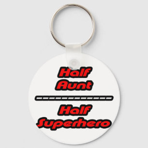 Half tante Half Superheld Sleutelhanger