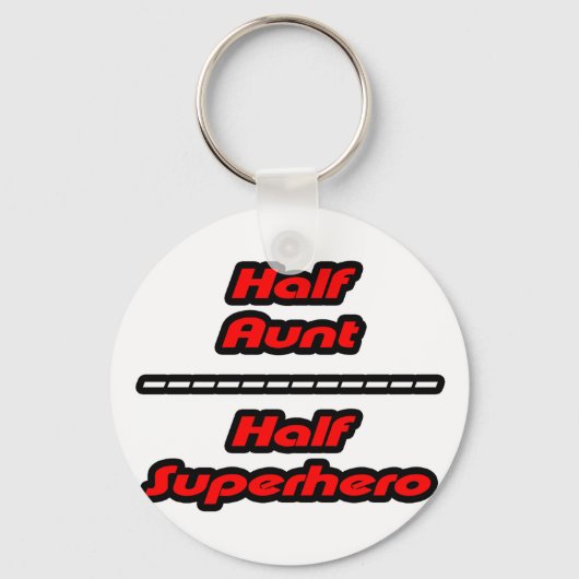 Half tante Half Superheld Sleutelhanger (Voorkant)