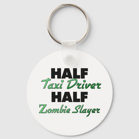 Half taxichauffeur Half Zombie Slayer Sleutelhanger (Voorkant)