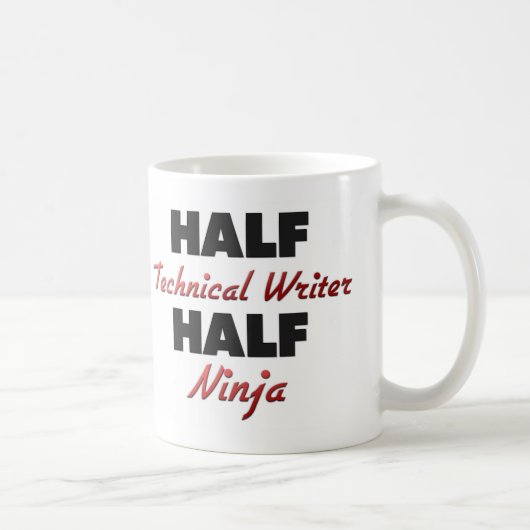 Half technisch schrijver Half Ninja Koffiemok (Rechts)