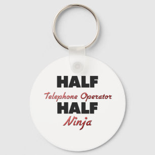 Half telefoonoperator Half Ninja Sleutelhanger