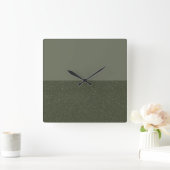 Half Textured Mosgroene Wandklok (Huis)