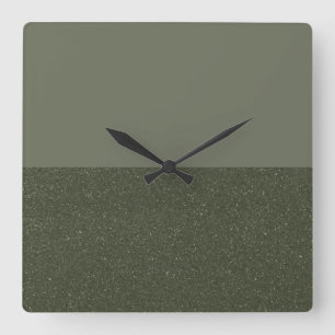 Half Textured Mosgroene Wandklok