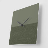 Half Textured Mosgroene Wandklok (Hoek)