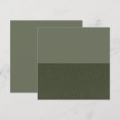 Half-Textured Moss Green Square Flat Kaart - Aange (Voorkant / Achterkant)