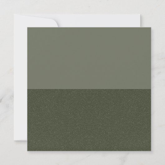 Half-Textured Moss Green Square Flat Kaart - Aange (Voorkant)