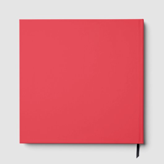Half Textured Rode Gastenboek (Verticale Split) (Achterkant)