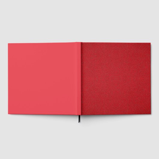 Half Textured Rood Gastenboek (Verticaal Gesplitst (Volledig)