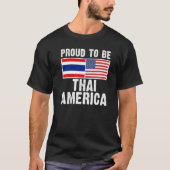 Half thai Half American  Thailand Flag T-shirt (Voorkant)