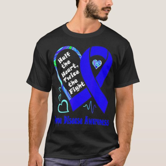 Half The Heart Twice The Fight Pompe Disease Aware T-shirt (Voorkant)