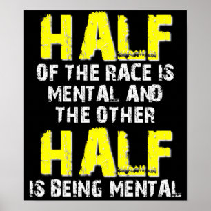Half The Race Dirt Bike Motocross Poster Bord