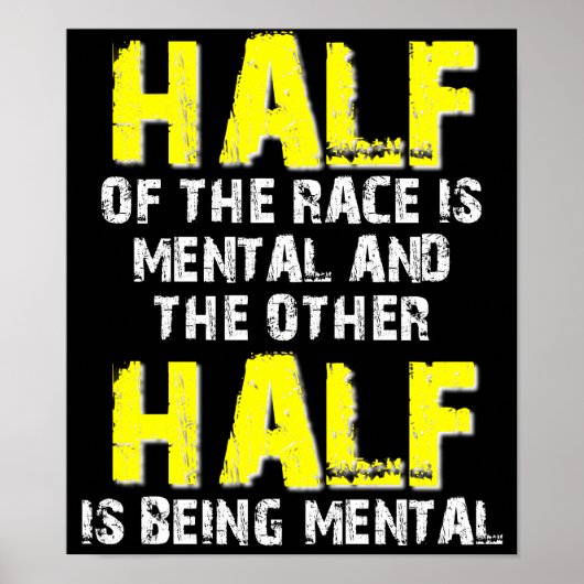 Half The Race Dirt Bike Motocross Poster Bord (Voorkant)