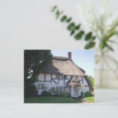 Half-Timbered Thatched Briefkaart van de Katoen (Staand voorkant)