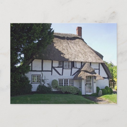 Half-Timbered Thatched Briefkaart van de Katoen (Voorkant)