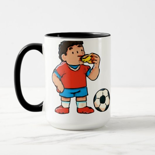 Half Time Snack – Funny Soccer Pizza Mok (Links)