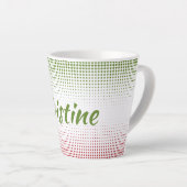 Half-Tone kerstster, speciaal aangepast Latte Mok (Rechterhoek)