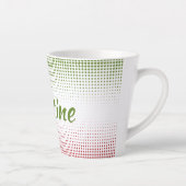 Half-Tone kerstster, speciaal aangepast Latte Mok (Rechts)