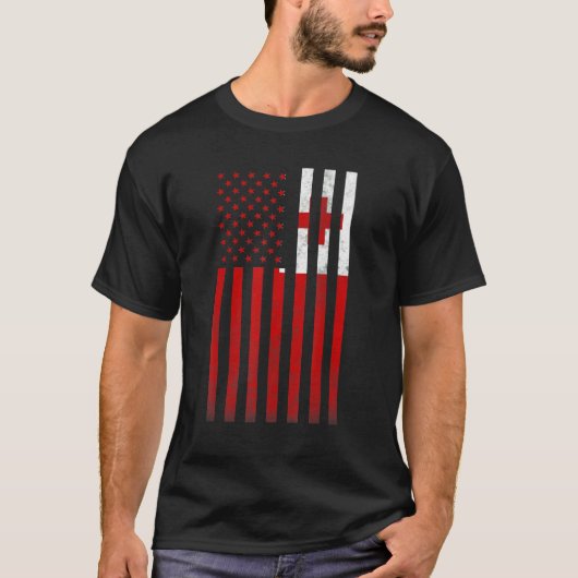 Half Tongan Flag  Amerikaans in me Verenigde State T-shirt (Voorkant)