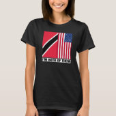 Half Trinbagonian American DNA Trinidad And Tobago T-shirt (Voorkant)