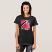 Half Trinbagonian American DNA Trinidad And Tobago T-shirt (Voorkant volledig)