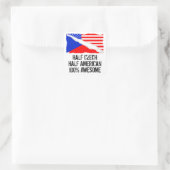 Half Tsjechisch half-Amerikaans Geweldige Vierkante Sticker (Tas)