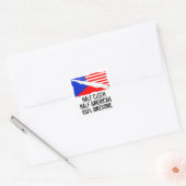 Half Tsjechisch half-Amerikaans Geweldige Vierkante Sticker (Envelop)