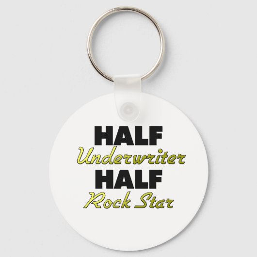 Half Underwriter Half Rock Star Sleutelhanger (Voorkant)