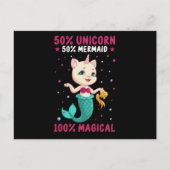 Half Unicorn Half Mermaid Briefkaart (Voorkant)