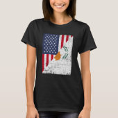 Half USA Flag Half Cyprus Flag American Cypriotic T-shirt (Voorkant)