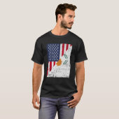 Half USA Flag Half Cyprus Flag American Cypriotic T-shirt (Voorkant volledig)