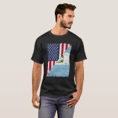 Half USA Flag Half Guatemala Flag American Guatema T-shirt (Voorkant volledig)
