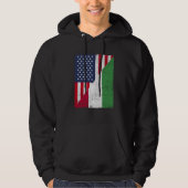 Half USA Flag Half Hungary Flag American Hungarian Hoodie (Voorkant)