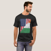 Half USA Flag Half Irland Flag American Irish T-shirt (Voorkant volledig)