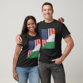 Half USA Flag Half Irland Flag American Irish T-shirt (Unisex)