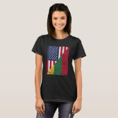 Half USA Flag Half Lithuania Flag American Lithuan T-shirt (Voorkant volledig)