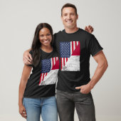 Half USA Flag Half Malta Flag American Maltese T-shirt (Unisex)