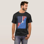 Half USA Flag Half Somalia Flag American Somalian T-shirt (Voorkant volledig)