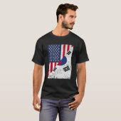 Half USA Flag Half South Korea Flag American South T-shirt (Voorkant volledig)