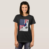 Half USA Flag Half South Korea Flag American South T-shirt (Voorkant volledig)