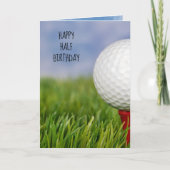 Half verjaardag golfbal kaart (Voorkant)