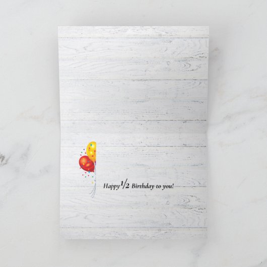 Half Verjaardag musk meloenen Kaart (Binnen)