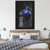 Half verlichte bal! canvas afdruk (Insitu (Slaapkamer))