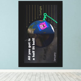 Half verlichte bal! canvas afdruk