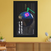 Half verlichte bal! canvas afdruk (Insitu (Woonkamer))