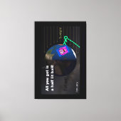 Half verlichte bal! canvas afdruk (Voorkant)
