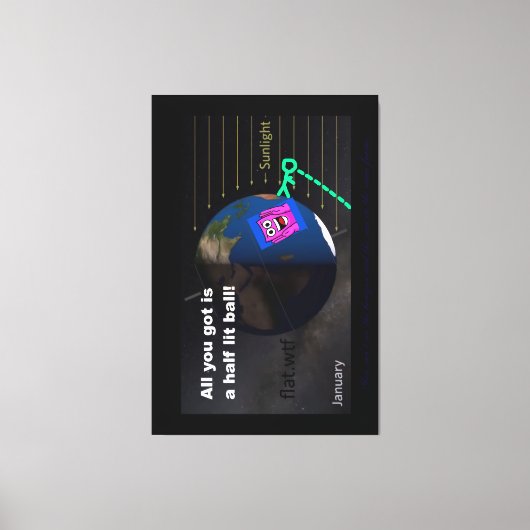 Half verlichte bal! canvas afdruk (Voorkant)