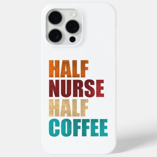 Half Verpleegster Half Koffie Grappige Verpleegste Case-Mate iPhone Case (Achterkant)