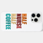 Half Verpleegster Half Koffie Grappige Verpleegste Case-Mate iPhone Case (Achterkant (horizontaal))