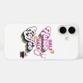 Half Verpleegster Half Koffie Groovy Koffieliefheb Case-Mate iPhone Case (Achterkant (horizontaal))