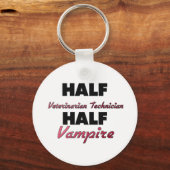 Half veterinair technicus Half Vampire Sleutelhanger (Voorkant)